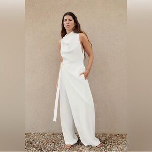 Zara Chic White Jumpsuit